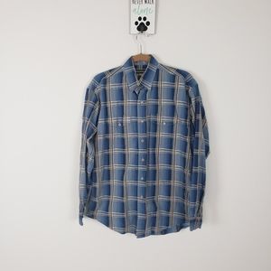 Stetson Mens 100% Cotton Plaid Shirt, Western Classic long sleeves shirt.
